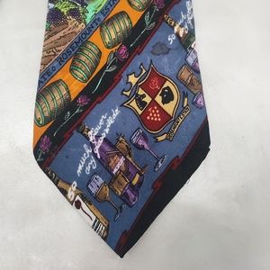 Nicole Miller Multi Colors Hand Sewn 100% silk Tie